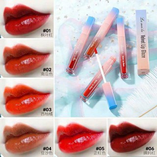 พร้อมส่ง🔥【ลิปกลอส】velvet lip glaze ลิปสติก ลิปจิ้มจุ่ม กันน้ำลิปกลอสเพิ่มความชุ่มชื้นติดทนนานเซ็กซี่ 6สี