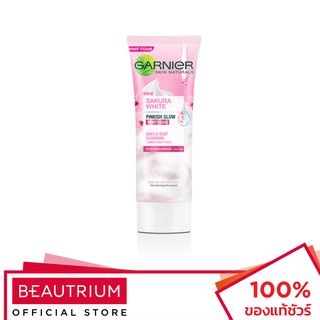 GARNIER Skin Naturals Sakura White Pinkish Glow Whip Foam ผลิตภัณฑ์ทำความสะอาดผิวหน้า 100ml