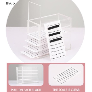 Flyup กล่องเก็บขนตาปลอม 5 ชั้น อะคริลิค พาเลท ที่วางขนตา ขาตั้งแสดง