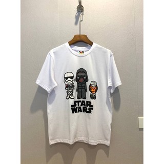 เสื้อคอกลม Sale 750.- A Bathing Ape StarWars T-Shirt ถ่ายสดจากสินค้าจริง100% Size M=17/38/25