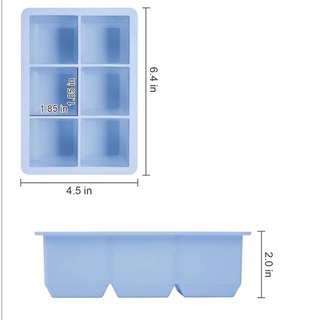 Ice blocks 6 silicone บล็อคซิลิโคนทำน้ำแข็งสี่เหลี่ยม