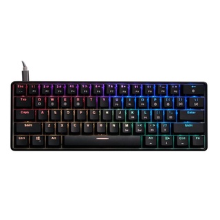 R* คีย์บอร์ดเล่นเกม 61 คีย์ RGB Backlit สําหรับ Gateron Optical Switch