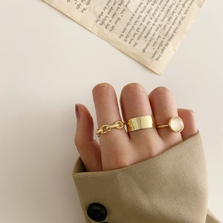 [ซื้อ] ชุดแหวนโซ่ 52797 สไตล์ใหม่ เรียบง่าย สร้างสรรค์ 3 ชิ้น