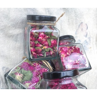 ชากุหลาบมอญใบมิ้นต์ หอมผ่อนคลาย ชาดอกไม้ออกแกนิก Edible rose flower rose tea 玫瑰薄荷茶