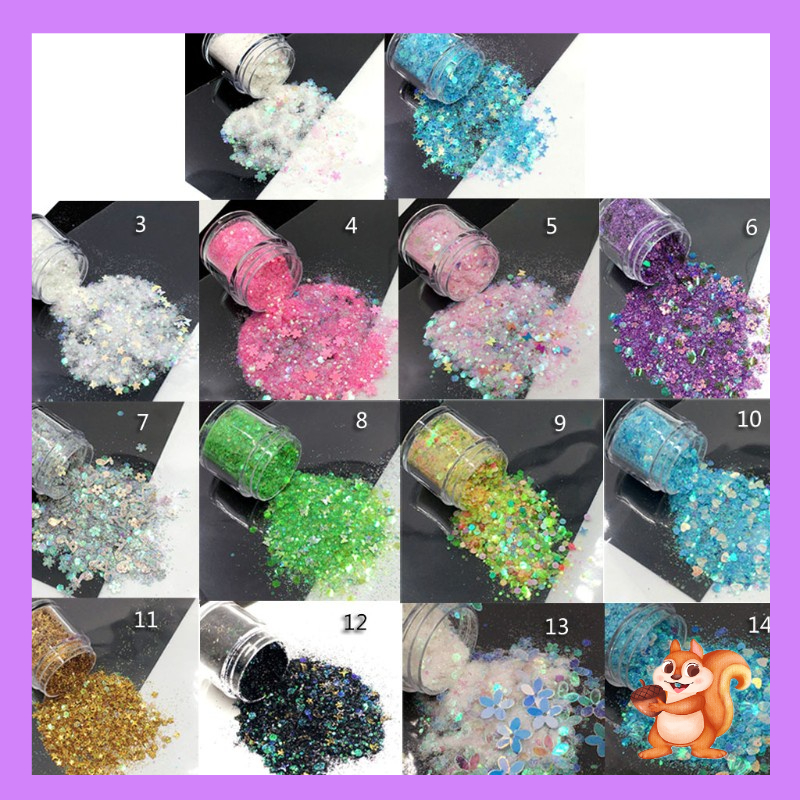 แม่พิมพ์เรซิ่นประกายเลื่อม Glitter 10มล./กล่องสําหรับทํางานหัตถกรรม