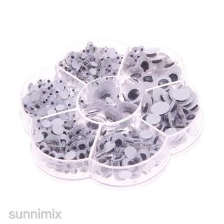 [SUNNIMIX] 710x Self-adhesive Wiggle Googly Eyes for Scrapbook Craft 4/5/6/7/8/10/12mm