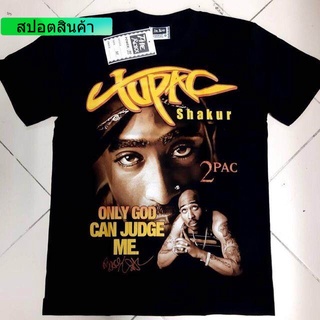 เสื้อวง 2Pac Hip Hop T-shirt เสื้อยืดวง 2Pac Tupac ผ้าฝ้ายแท้