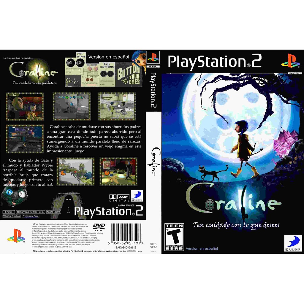 เกมส์ Coraline (PS2) สำหรับเครื่องที่แปลงระบบแล้วเท่านั้น