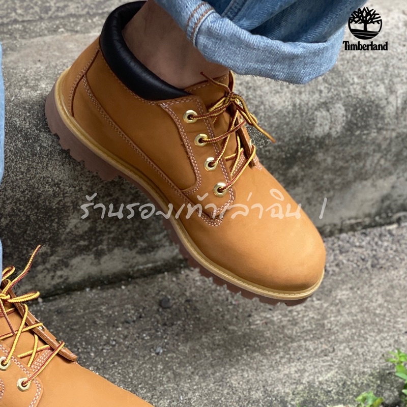 [สินค้านำเข้าของแท้ 100%] Timberland Men's Heritage Waterproof Chukka Boots Wheat Leather รองเท้าบูทชายข้อสั้น(FTW23061)