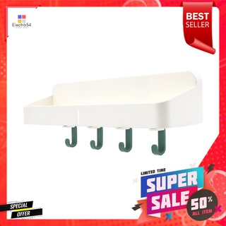 ชั้นติดผนังพร้อมตะขอ 4 ตะขอ KECH CHICWALL SHELF WITH 4 HOOKS KECH CHIC