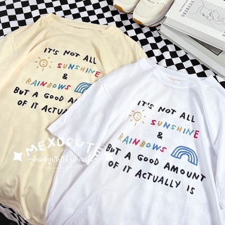 พร้อมส่ง ♡MEXOCUTE เสื้อยืดลาย ( Sunshine&amp;Rainbows )