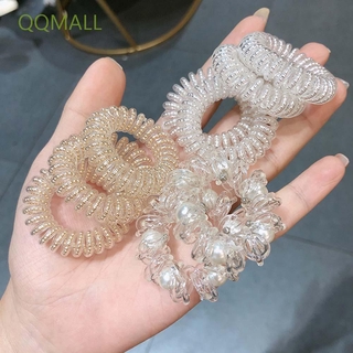 Qqmall ยางรัดผมประดับไข่มุกเทียมแฟชั่นสไตล์เกาหลีสําหรับผู้หญิง