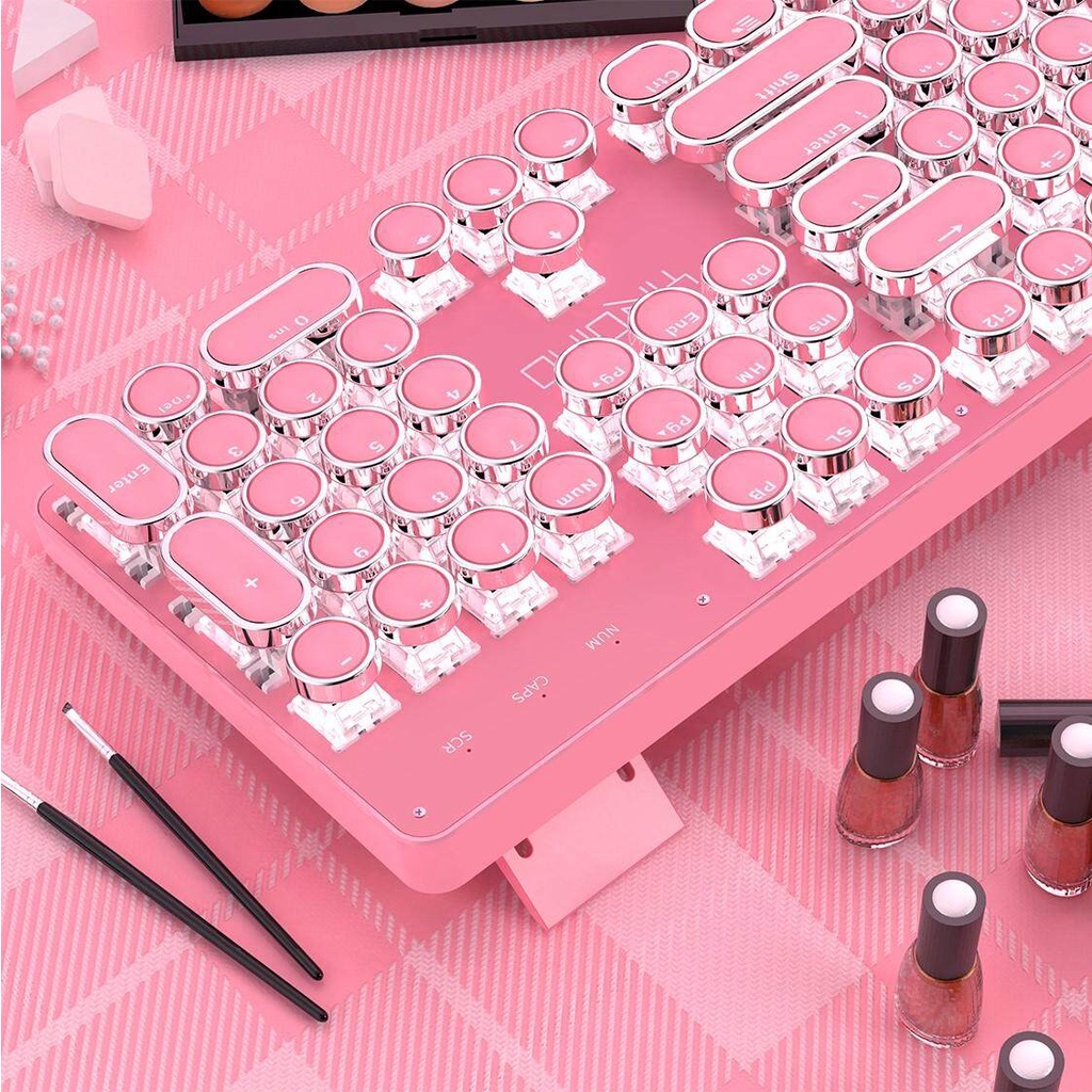 Pink SeriesThaiEng คีย์บอร์ดเกมมิ่ง ZK-4 USB คีย์บอร์ด LED คีย์บอร์ด ...