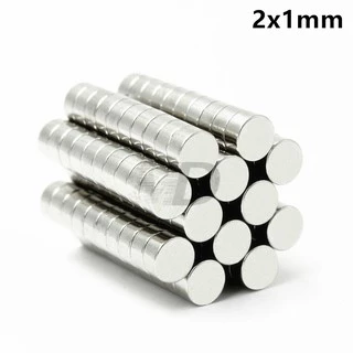 10/50ชิ้น แม่เหล็กนีโอไดเมียม 2x1มิล แม่เหล็กแรงดูดสูง 2*1มิล Magnet Neodymium 2x1mm แม่เหล็กแรงสูง กลมแบน 2*1mm