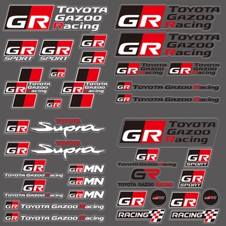 สติกเกอร์โลโก้ TOYOTA GAZOO RACING GR สําหรับติดตกแต่งรถยนต์