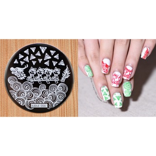 Nail art plate (hehe-56) แผ่นพิมพ์ลายเล็บ