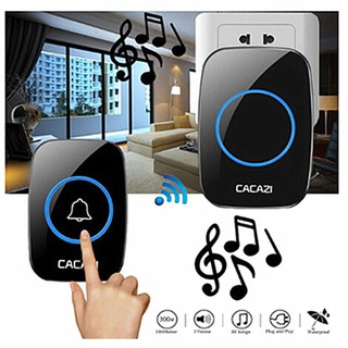 เช็ครีวิวสินค้าตัวรีโมท+กริ่ง กริ่งประตูไร้สาย ออดเรียก กันน้ำ Wireless doorbell มี 36 เสียง ดนตรีmi-9
