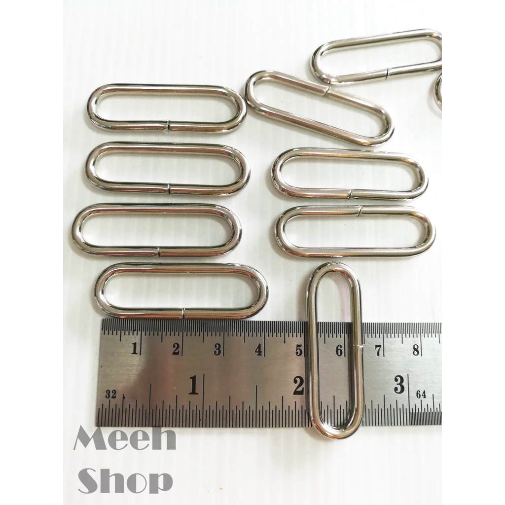 (ห่อละ 10 ชิ้น) ห่วงไข่ 1.5 นิ้ว (37 มม.) ห่วงวงรี ห่วงทรงรี ห่วงทำเฝือกข้อเท้า ห่วงทำเฝือกเท้า ห่วงทำเฝือก สีเงิน