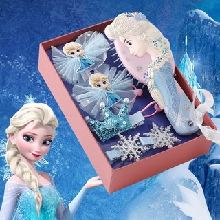 การ์ตูน Frozen ชุดเครื่องประดับผม ชุดกล่องของขวัญหวีผม สำหรับเด็กผู้หญิง