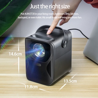 AUN ET30 โปรเจคเตอร์ mini โฮมโปรเจคเตอร์ โปรแจ็คเตอร์ เครื่องฉาย projector 4k wifi android เครื่องฉายหนัง โปรเจคเตอร์