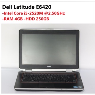 Dell Latitude E6420 -Intel Core i5 Gen2-2520M @2.30-2.50GHz  -RAM 4GB -HDD 250GB -เครื่องแบตไม่เก็บไฟ