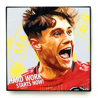 Daniel James แดเนียล เจมส์ Manchester United แมนยู ปีศาจแดง รูปภาพ​ติด​ผนัง​ pop art นักฟุตบอล​ กรอบรูป​​ รูปภาพ