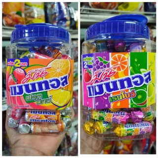 ลูกอมเมนทอส mentos กลิ่นผลไม้ (ปุก 50 ชิ้น)