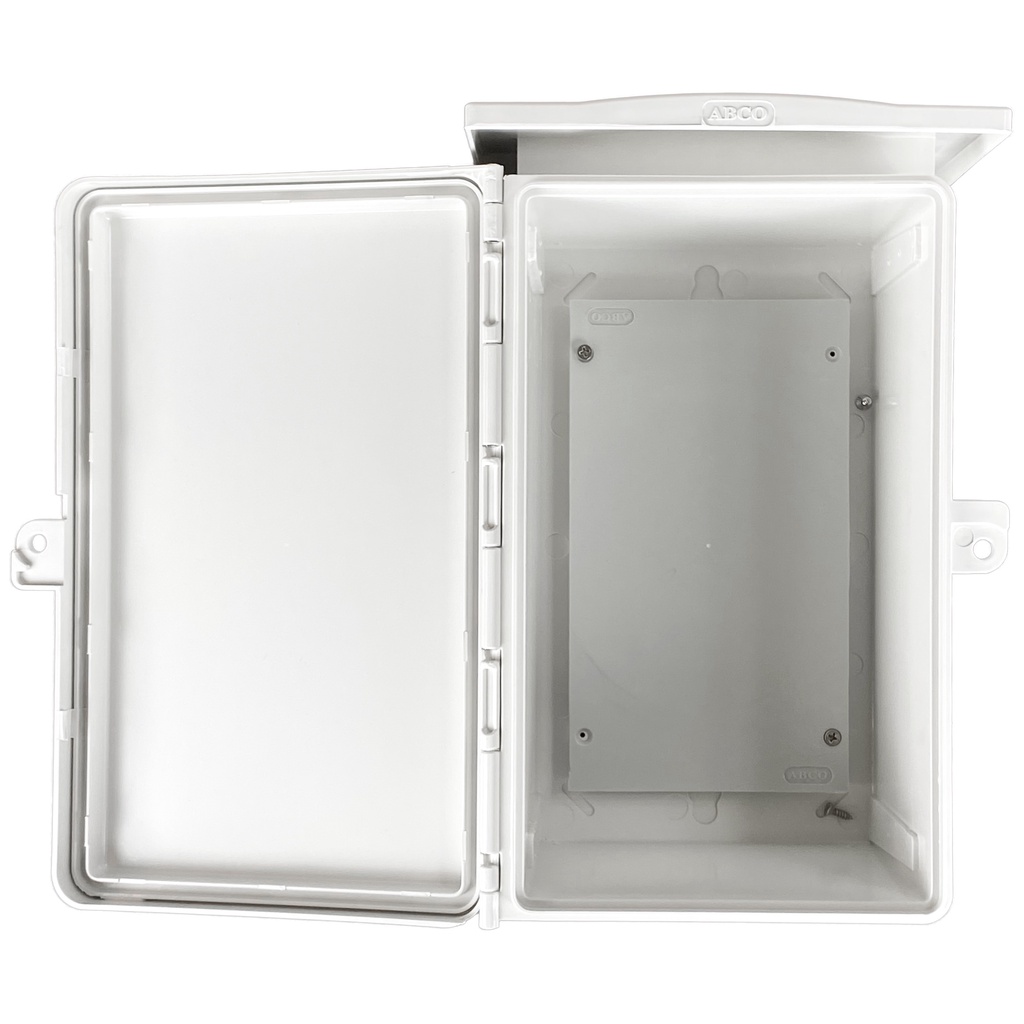 ABCO ตู้พลาสติกกันน้ำ ฝาทึบ มีหลังคา 7x12 นิ้ว A-CA712 มี 2 สี สีขาวและสีเทา - รูปที่ 3