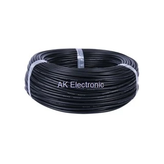 สายไฟซิลิโคน ทนความร้อนสูง 6AWG 7AWG 8AWG 10AWG 12AWG 14AWG 16AWG 18AWGทองแดงแท้เคลือบดีบุก ตัดแบ่งขายแยกสีดำ และ สีแดง