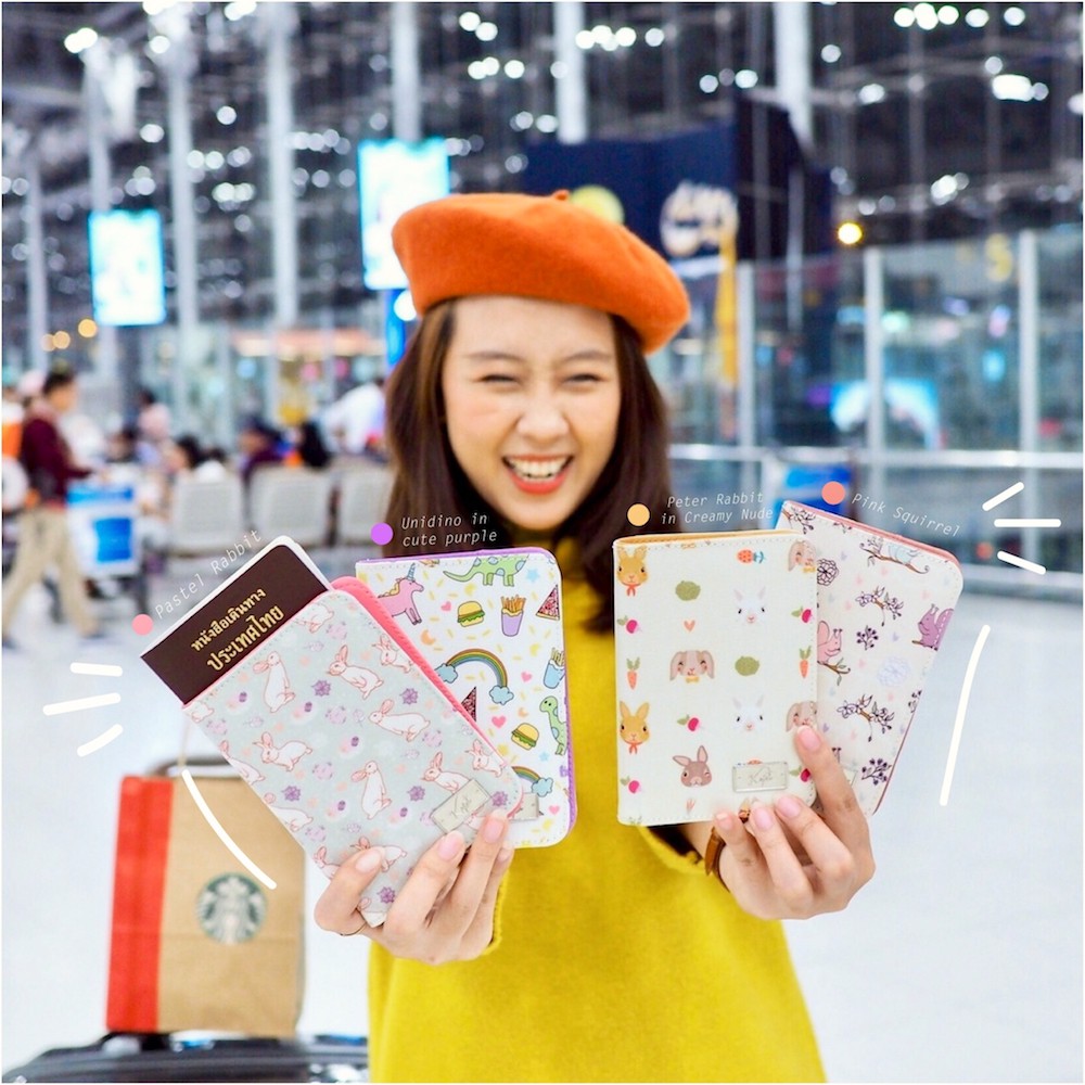 KEPT Pastel Rabbit Passport Case ซองใส่พาสปอร์ตลายPastel Rabbit