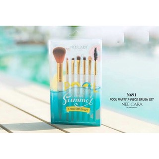 NEE CARA BE COLORFUL Hello Summer 7-PIECE BRUSH SET N691 เซทแปรง 7 ชิ้น