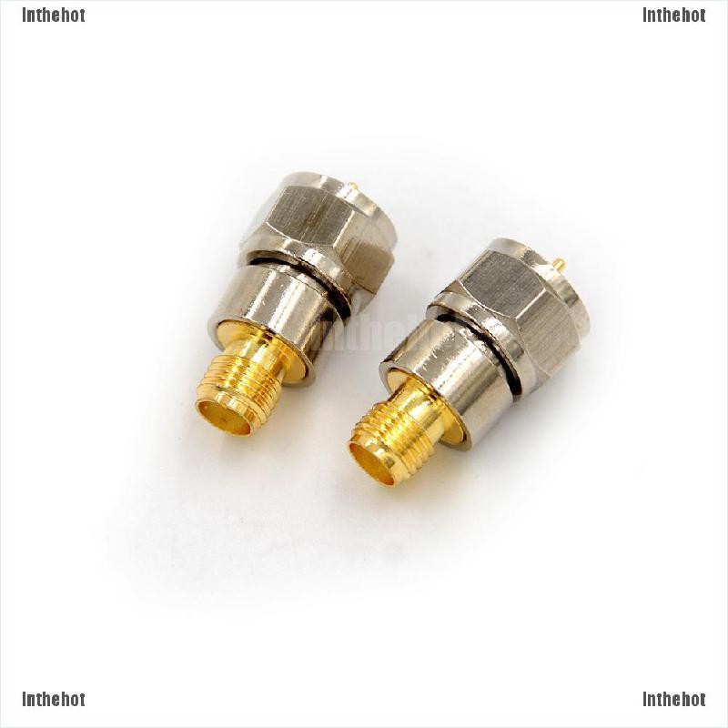 F Male Plug To RP-SMA Female Plug Coaxial Adapter – RF Connector – Made In USA