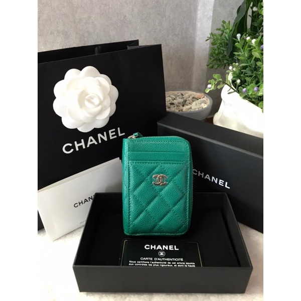 💥New Chanel​ mini zippy​ card wallet​ Cavier​ Origina Holo 30