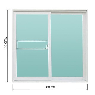 Aluminum window ALUMINUM WINDOW S-S WITH WIRE SCREEN ONE STOP F8 120X110CM BLACK Sash window Door window หน้าต่างอลูมิเน