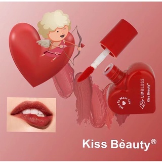 NO-70438-03  ลิปกลอส รูปหัวใจ LIP GLOSS Nice To Meet You Kiss Beauty  ลิควิดลิปกลอสเนื้อบางเบาไม่ติดถ้วยไม่มันเยิ้ม📍📍🏝