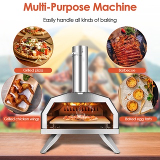 【ราคาโปรโมชั่น Pre-Sale】เตาอบพิซซ่าเตาถ่านไม้แบบอัพเกรดสีดำ  Particle Wood-burning Pizza Oven Black