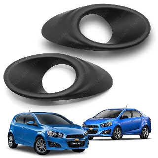 ครอบไฟ สปอร์คไลท์ ครอบสปอร์ตไลท์ สีดำด้าน สำหรับ Chevrolet Sonic 4-5Dr ปี 2012-2017