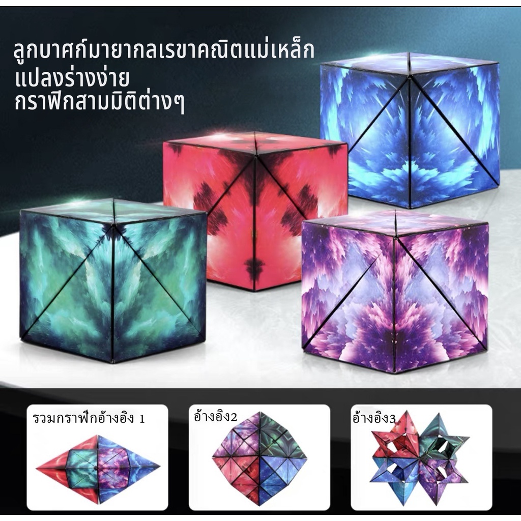✅พร้อมส่ง✅3D Magnetic Cube  ก้อนแม่เหล็ก ฝึกการคิดเชิงตรรกะ คลายเครียด ดีต่อสติปัญญา ของเล่นเด็ก - รูปที่ 5