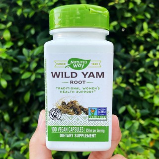 สารสกัดจากรากมันเทศป่า Wild Yam Root 850 mg 100 Vegan Capsules (Natures Way®)