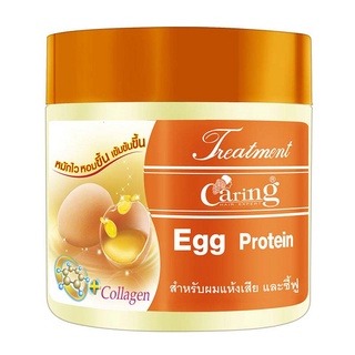 แคริ่ง ทรีทเม้นท์ โปรตีนไข่ สำหรับผมแห้งเสียและชี้ฟู 500 มล. Caring Egg Protein Treatment 500 ml (016185)