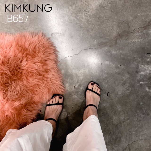 พร้อมส่ง +1 size จากปหติ รองเท้าส้นสูง KK657  highheel  KIMKUNG คาดหน้า รองเท้าส้นเข็ม