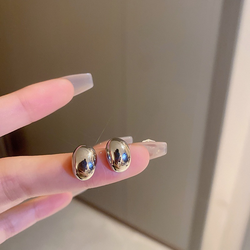 ต่างหูเม็ดเดี่ยว เงินสเตอร์ลิง S925 สีทอง และสีเงิน สําหรับผู้หญิง - รูปที่ 3