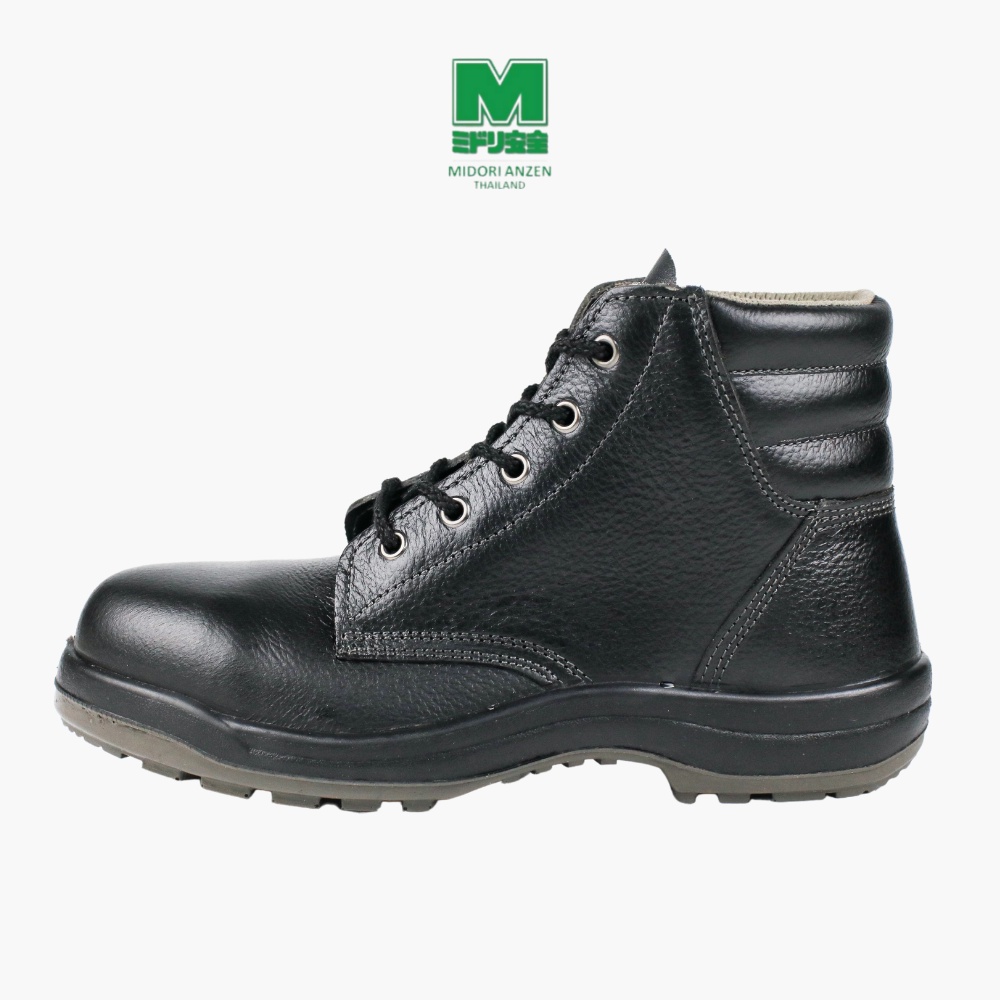 Midori Anzen รองเท้าเซฟตี้หุ้มข้อ  หนังแท้ หัวเหล็ก รุ่น ACF220 / Midori Anzen Safety Shoe Steel toecap ACF220
