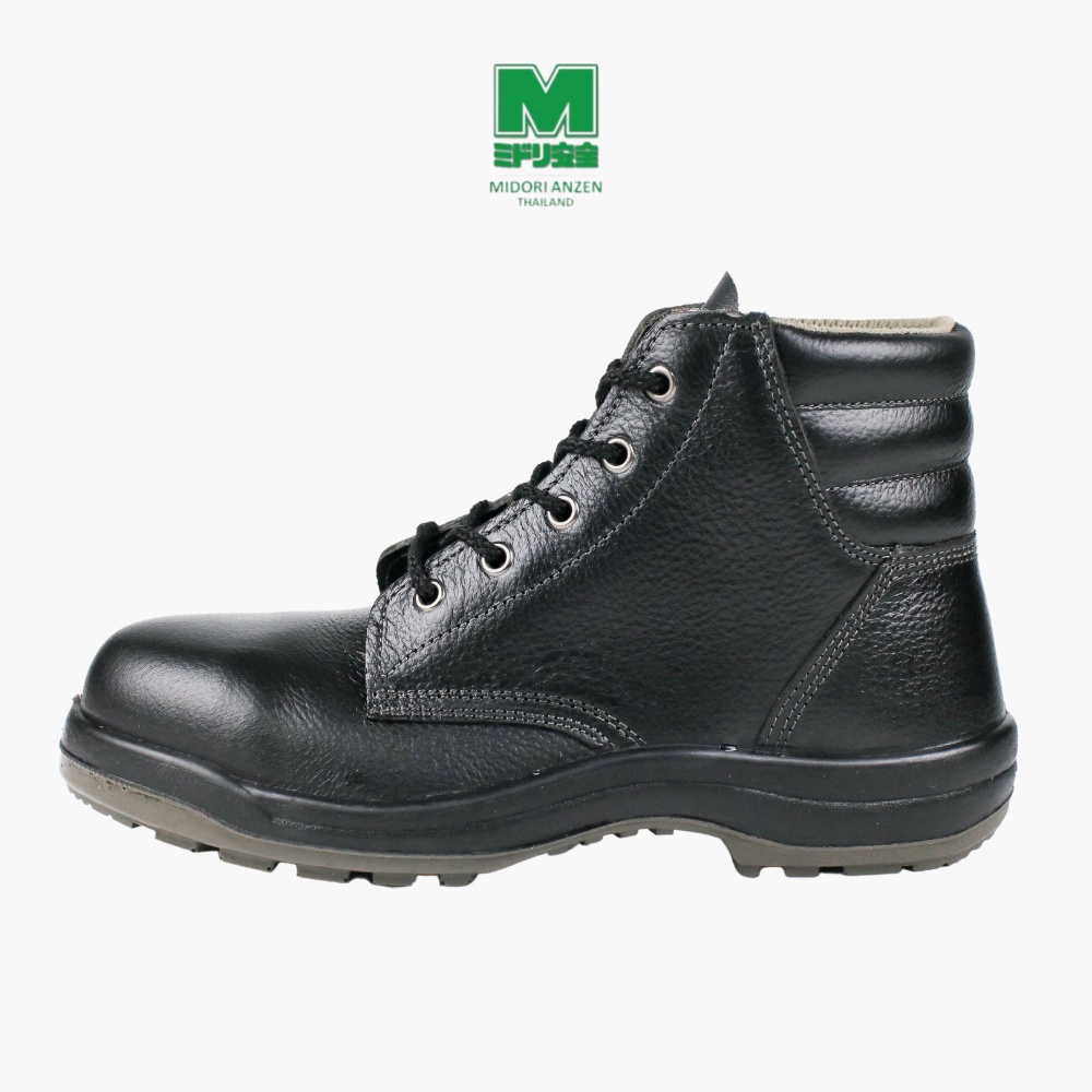 Midori Anzen รองเท้าเซฟตี้หุ้มข้อ  หนังแท้ หัวเหล็ก รุ่น ACF220 / Midori Anzen Safety Shoe Steel toe