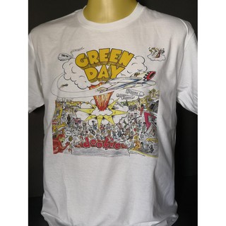 เสื้อยืดสีขาวเสื้อวงนำเข้า Green Day Dookie 1994 Bad Religion Nofx Rancid Skate Punk Rock Retro Vintage Style T-ShirtS-4