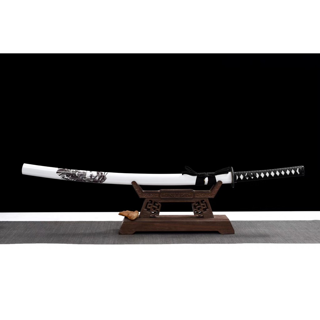 [-Katana'Samurai-]ดาบซามุไร คาตานะ แท้ มีดซามุไร Sword ใบมีดt10 รูปแบบเหล็กใบมีดการเผาไหม้โบราณด้วยมือ ดาบยาว ตั้งโชว์ ใ