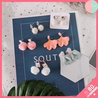 Earring premium 🌸ต่างหูปอมๆหรูหราน่ารัก 🌺 สุดฮิต‼️ราคาถูกมากๆค่ะ🔥