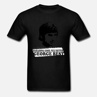เสื้อยืดลําลอง ผ้าฝ้าย แขนสั้น พิมพ์ลาย George Best-Maradona Good Pele Better George สําหรับผู้ชาย CGjdlb71GHcldm70สามาร