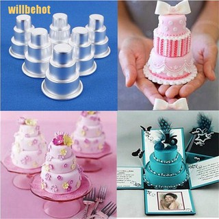 (Kitchenware) Willbehot Diy อุปกรณ์แม่พิมพ์ 3 ชั้น สําหรับใช้ในการทําเค้ก