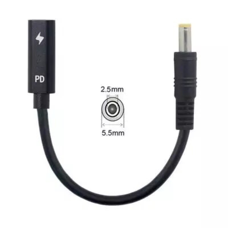 USB 3.1 ประเภท C USB C แล็ปท็อปชาร์จไฟอะแดปเตอร์แปลง USB ประเภท C ถึง 4.0*1.35 5.5*2.5 4.5*3.0 4.0*1.7 มม.ปลั๊ก DC แจ็ค